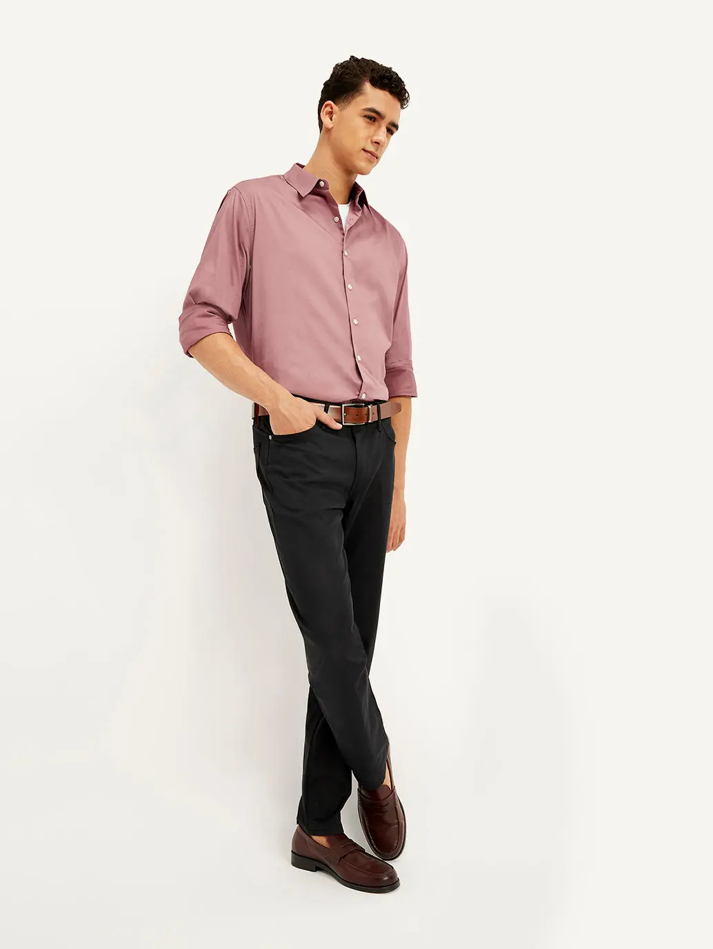 Men's Redloop Solid Slim Fit Shirt 1