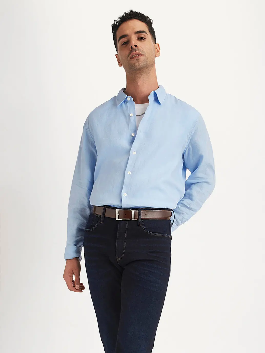 Men's Redloop Solid Slim Fit Shirt 1