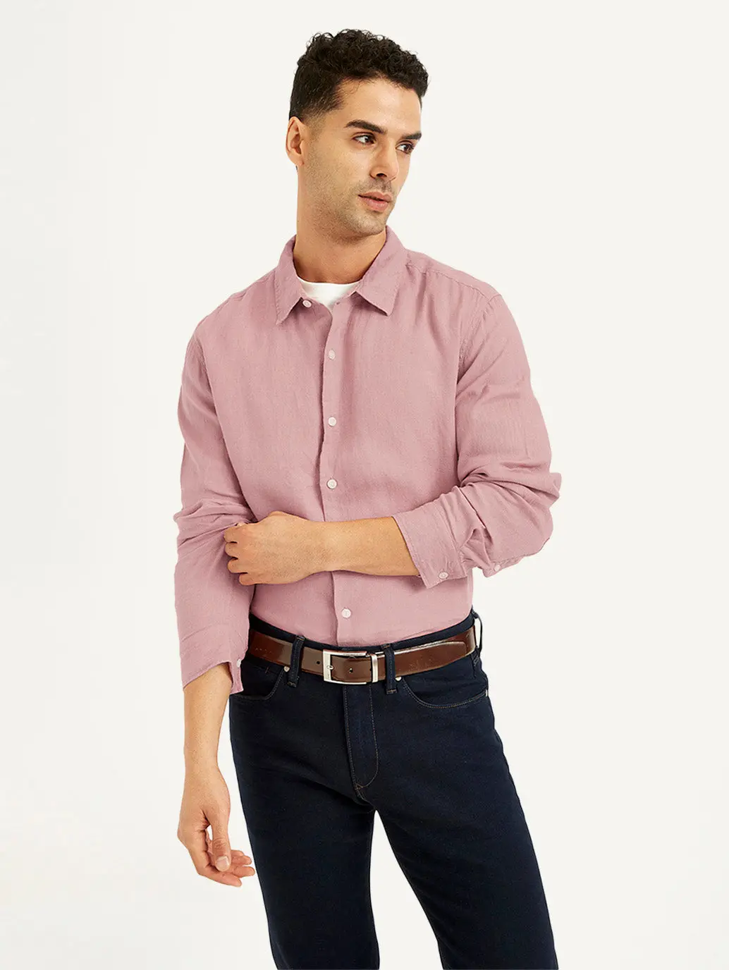 Men's Redloop Solid Slim Fit Shirt 1