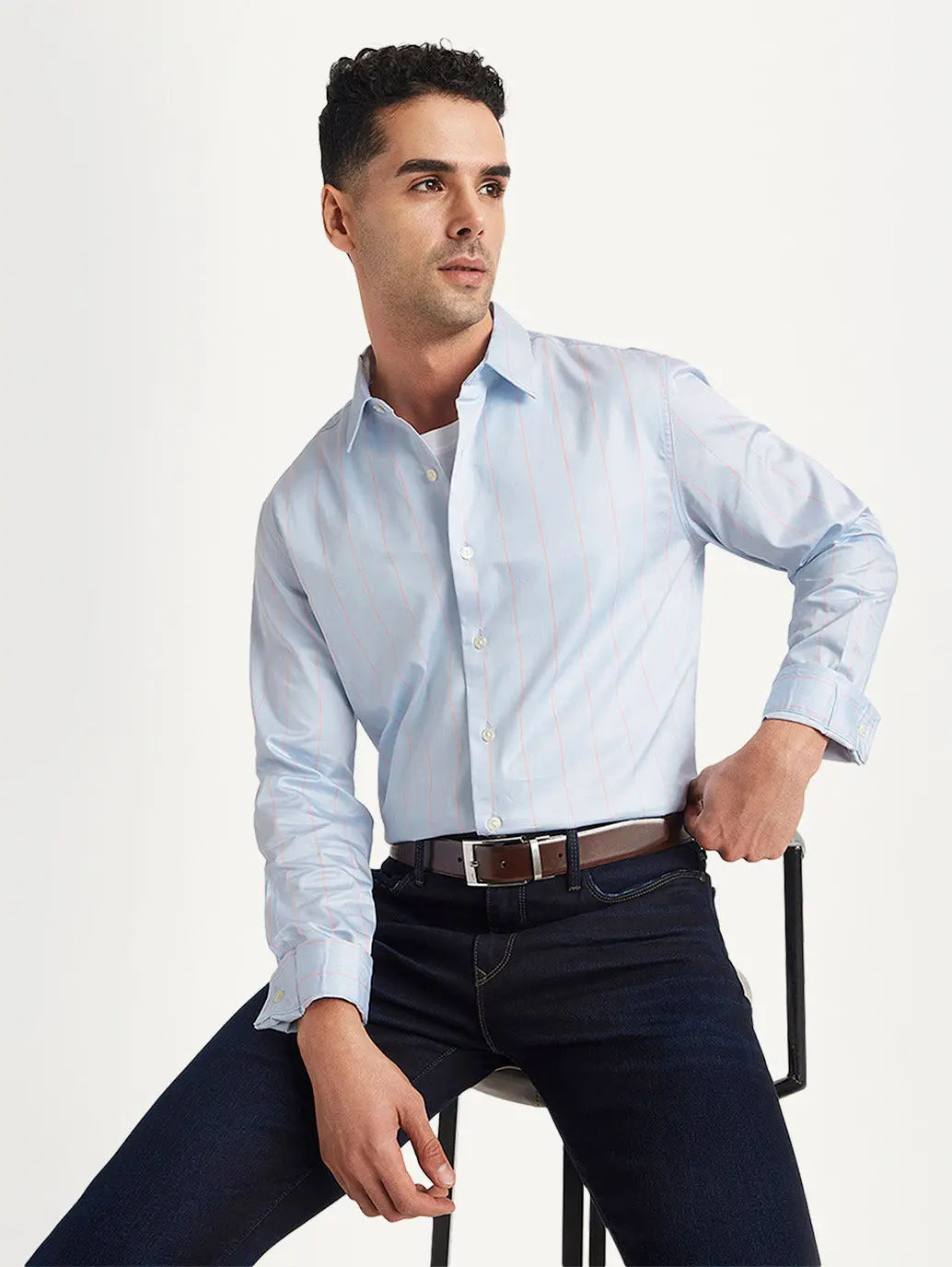 Men's Redloop Striped Slim Fit Shirt 1