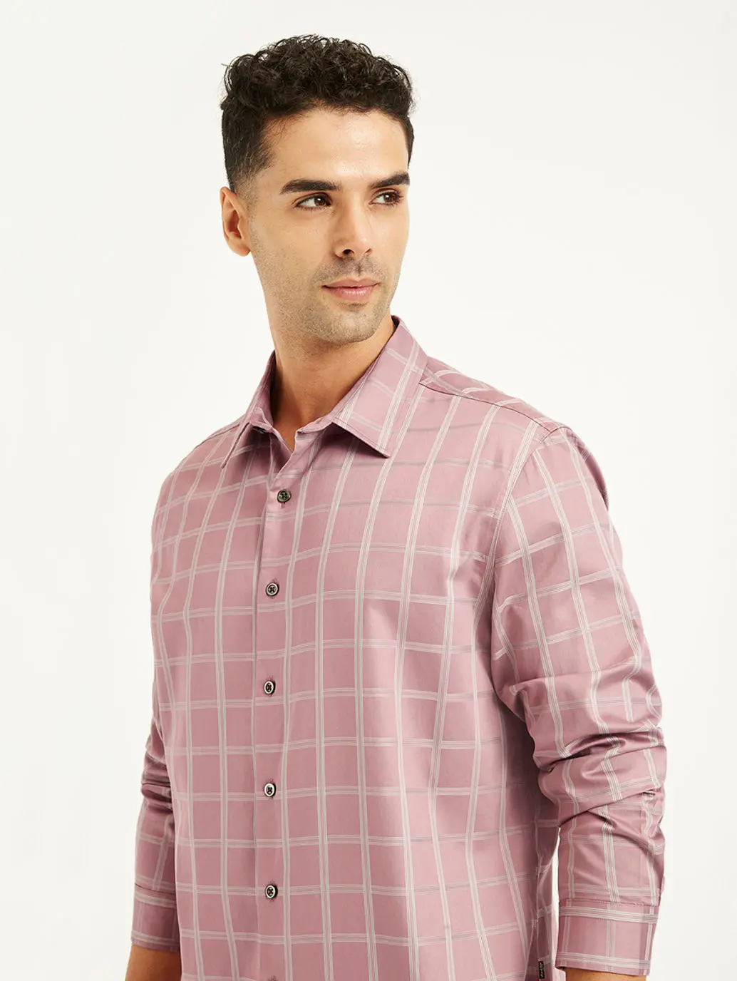 Men's Redloop Checkered Spread Collar Shirt 5