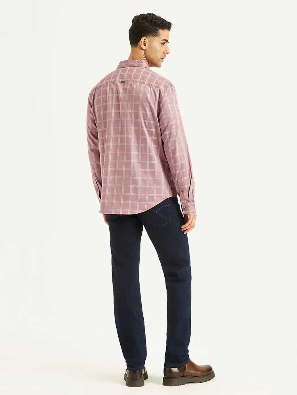 Men's Redloop Checkered Spread Collar Shirt 4