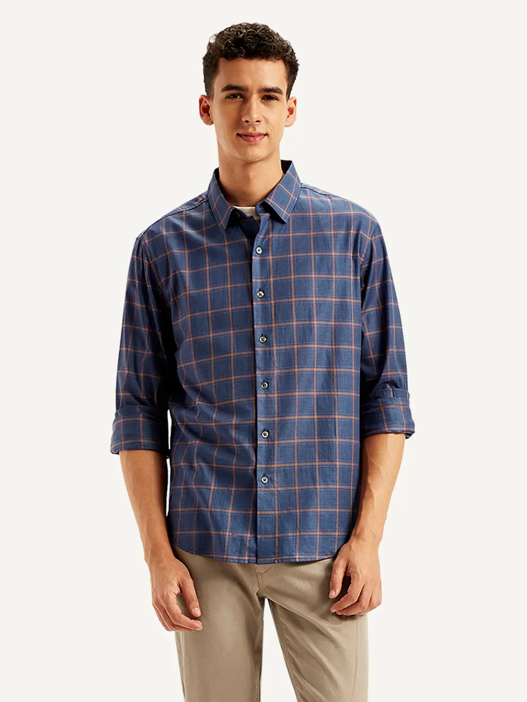 Men's Redloop Checkered Spread Collar Shirt 1