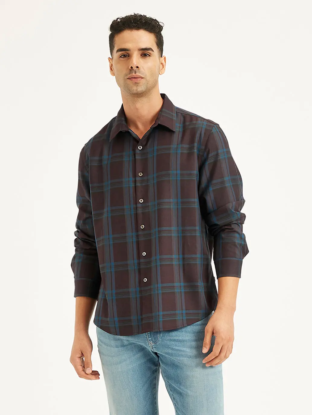 Men's Redloop Plaid Slim Fit Shirt 1