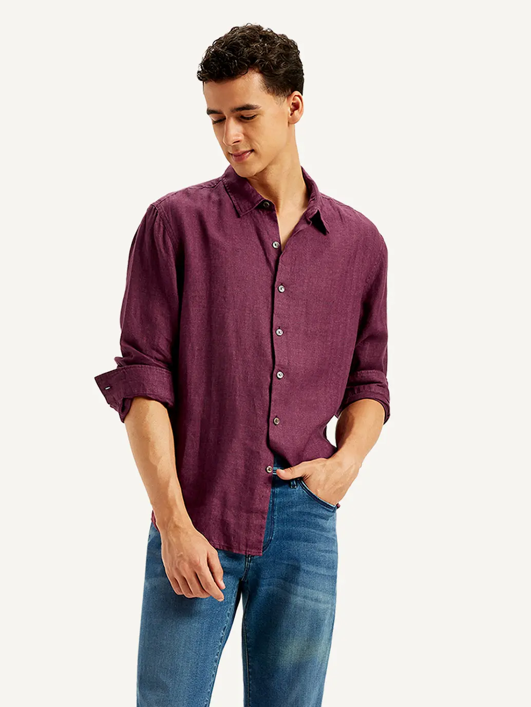 Men's Redloop Checkered Spread Collar Shirt 1