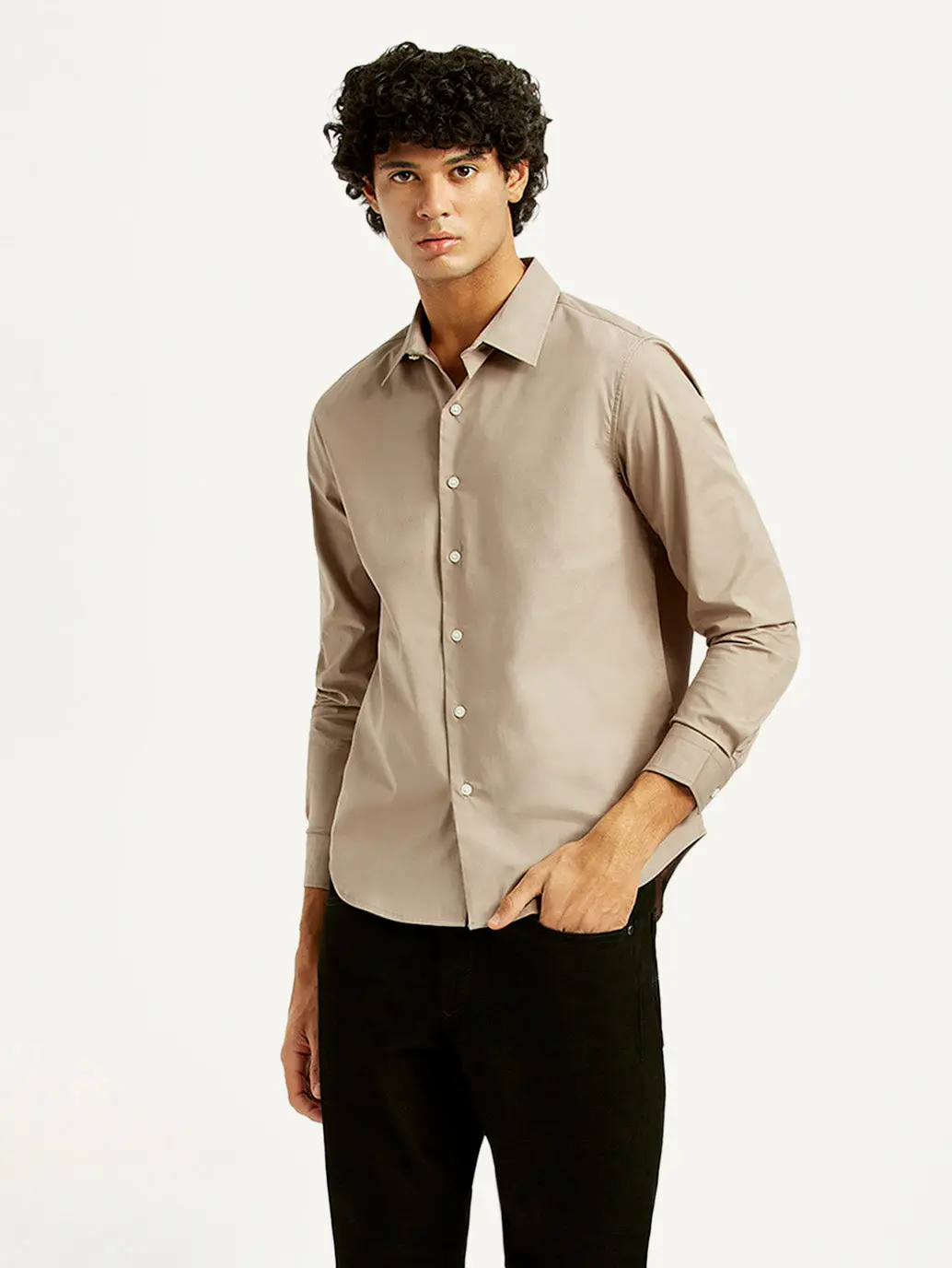 Men's Redloop Solid Slim Fit Shirt 1