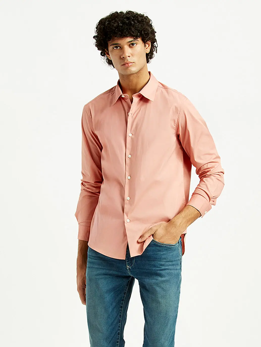Men's Redloop Solid Slim Fit Shirt 1