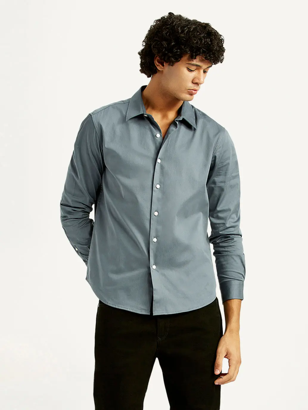 Men's Redloop Solid Slim Fit Shirt 1