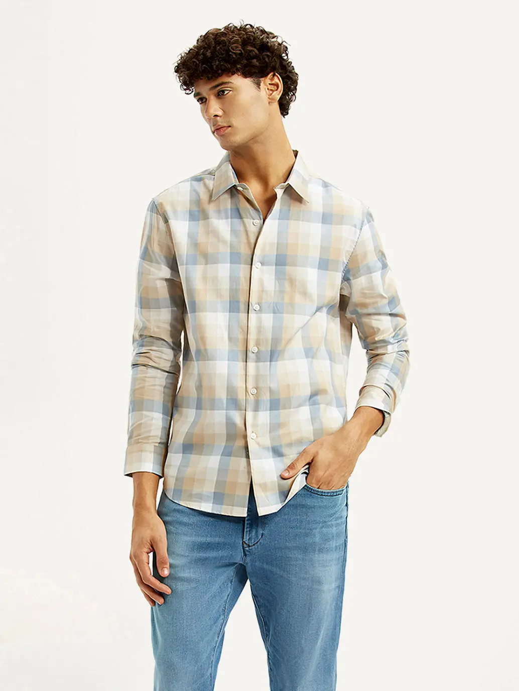 Men's Checkered Multi Color Slim Fit Shirt 1