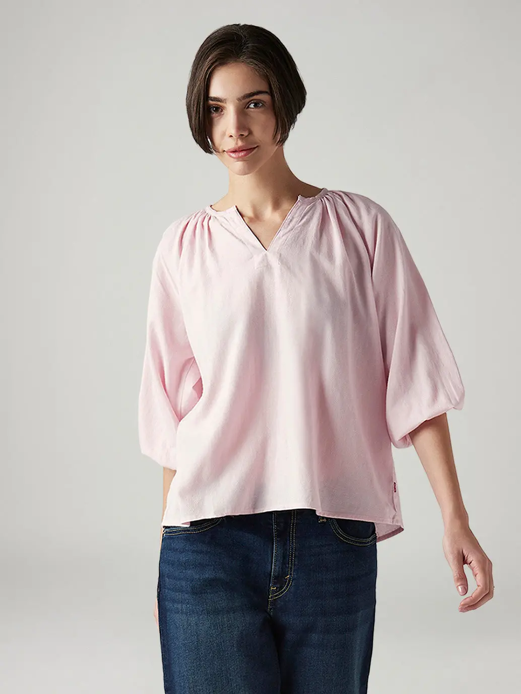 Women's Solid Regular Fit Linen Top 1
