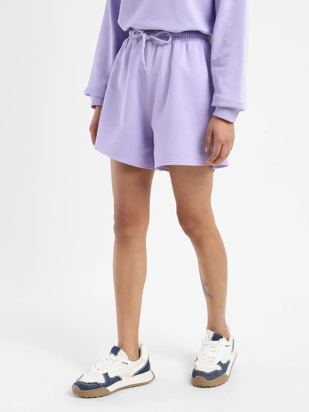 Women's Mid Rise Purple Regular Fit Shorts 4