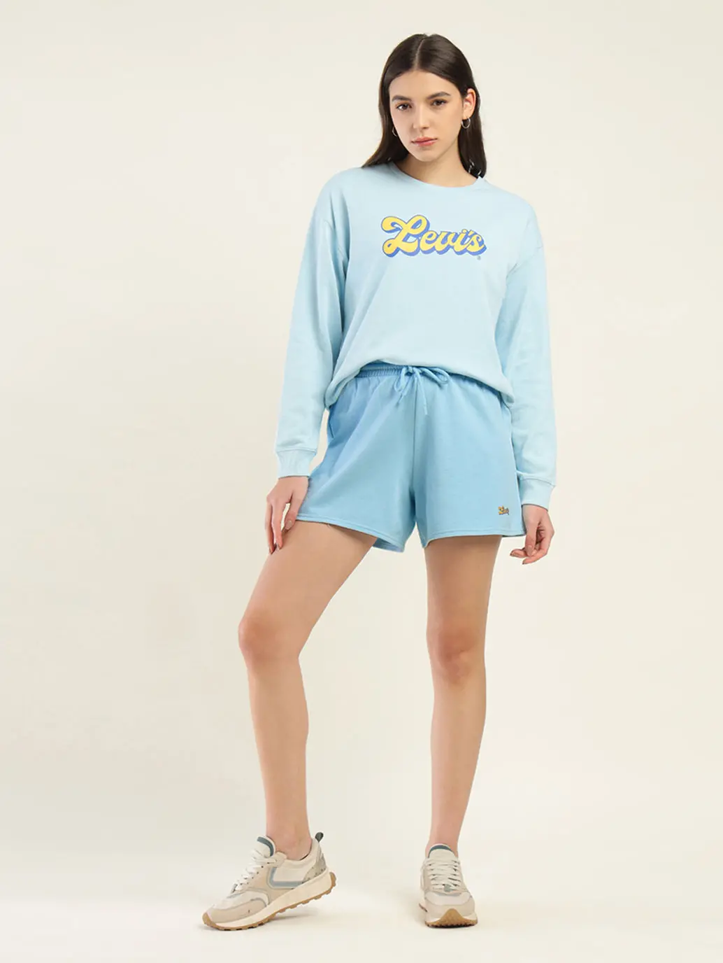 Women's Mid Rise Blue Regular Fit Shorts 2
