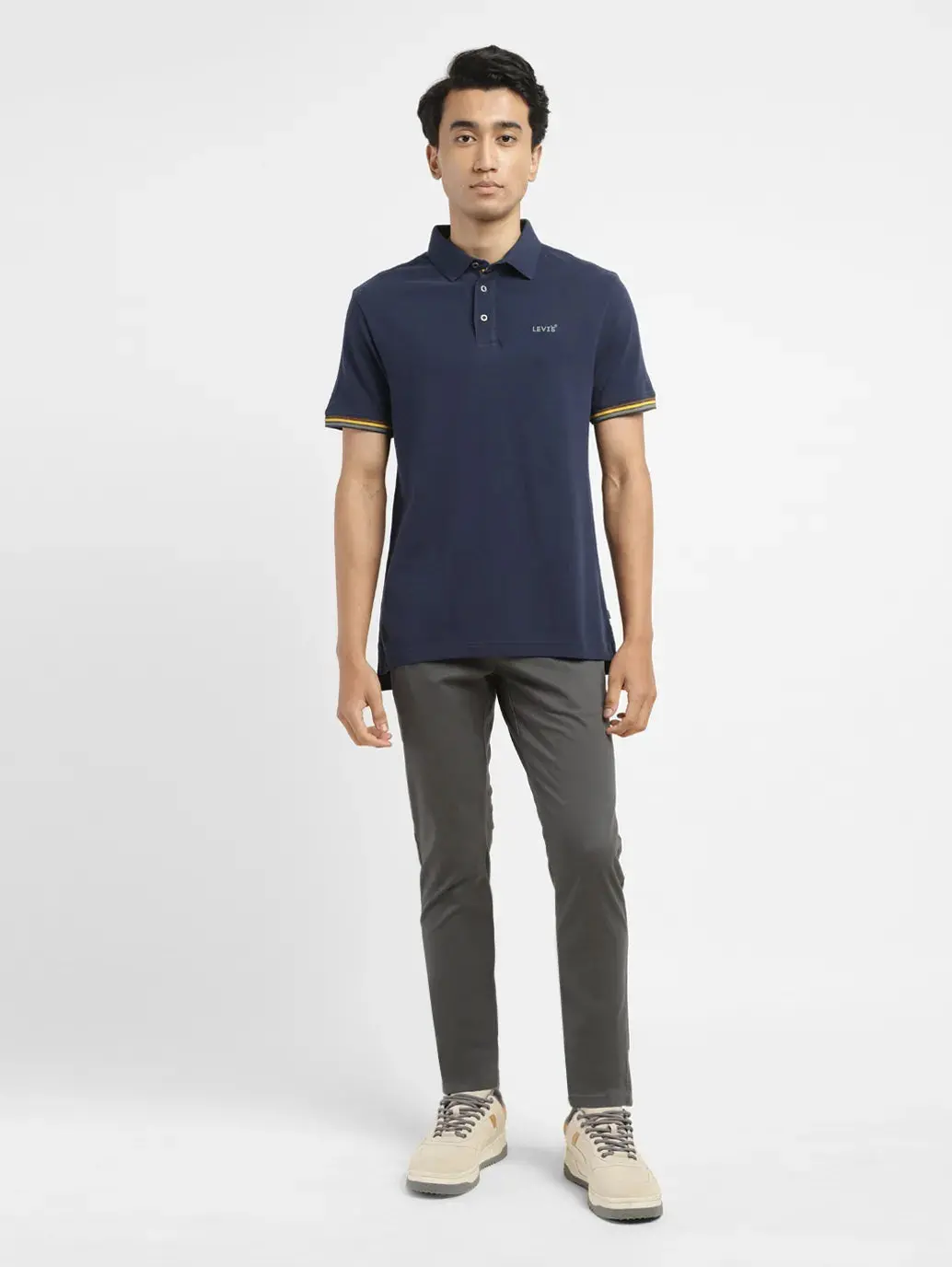 Men's Solid Slim Fit Polo T-Shirt 1