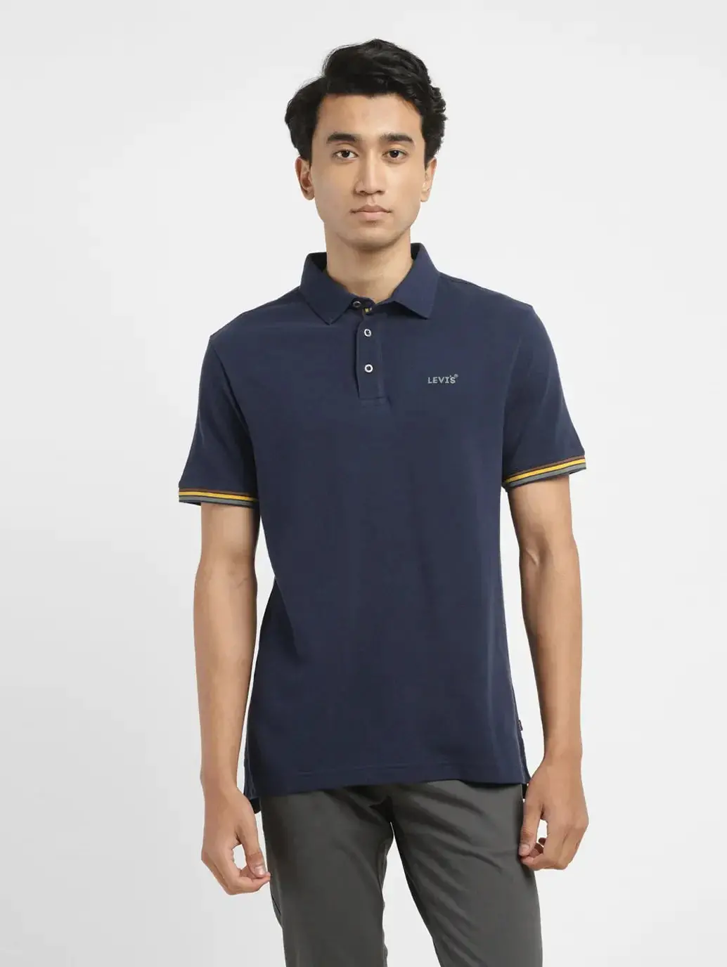 Men's Solid Slim Fit Polo T-Shirt 2