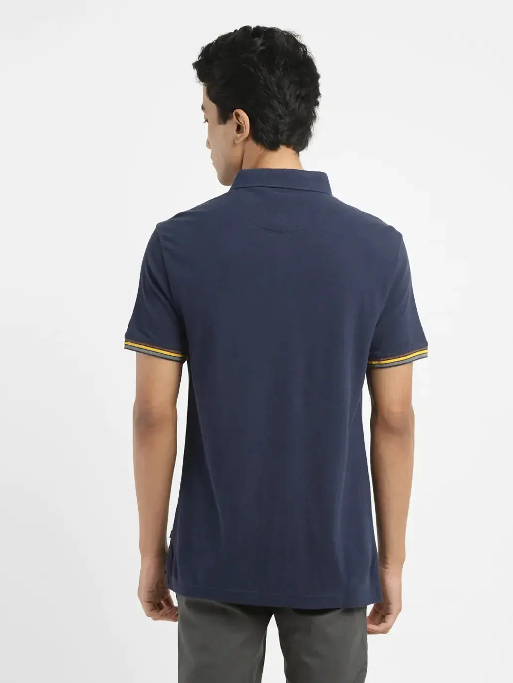 Men's Solid Slim Fit Polo T-Shirt 3