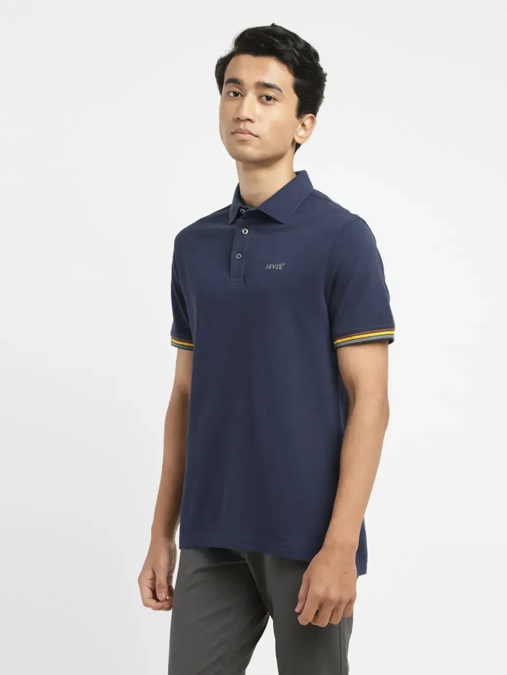 Men's Solid Slim Fit Polo T-Shirt 4