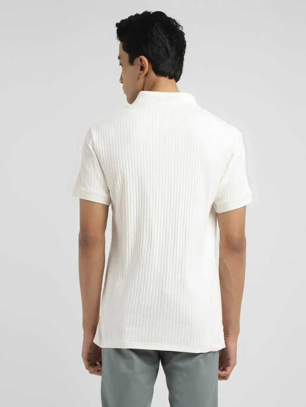 Men's Solid Slim Fit Polo T-Shirt 3