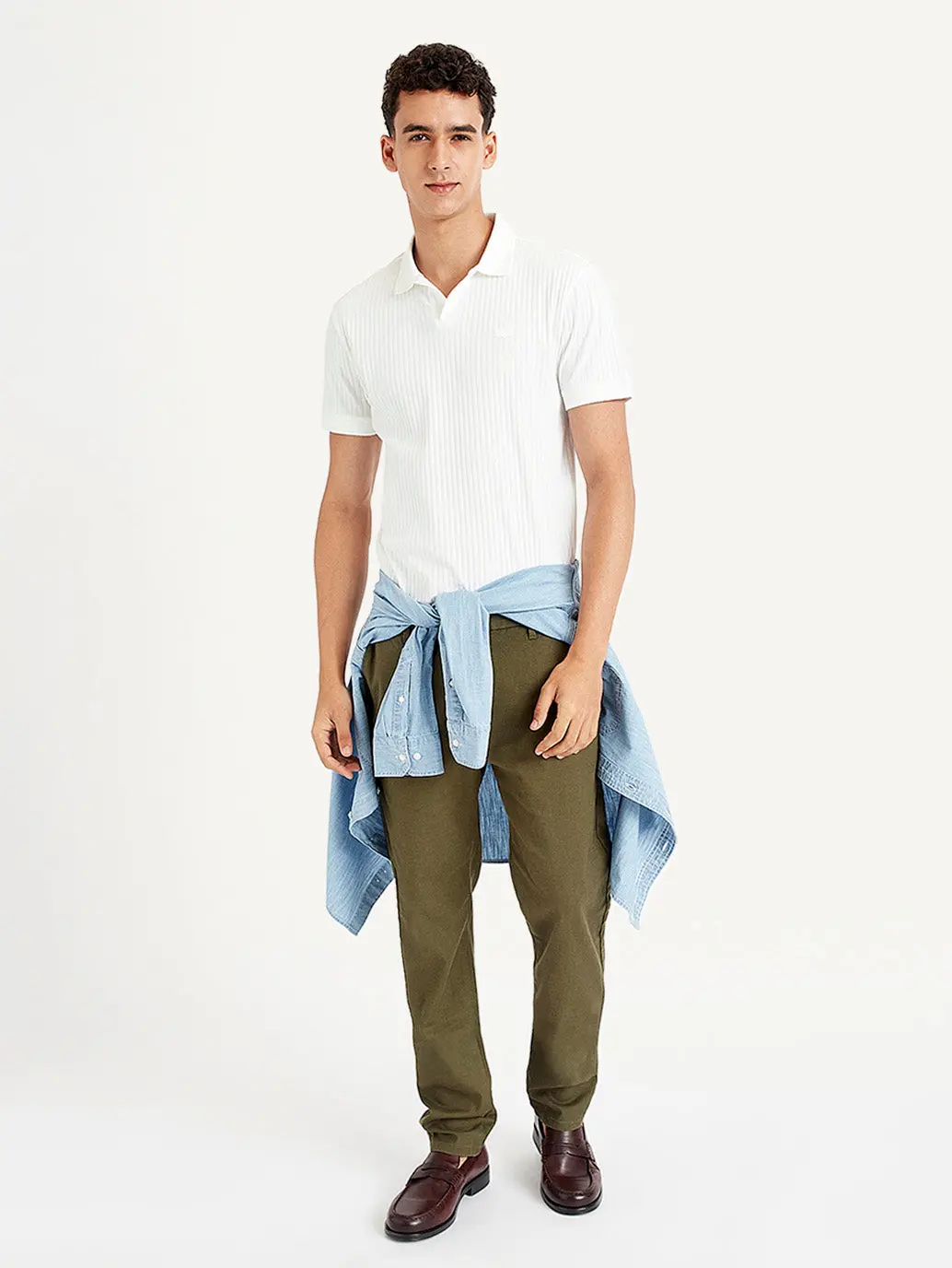 Men's Self Slim Fit Polo T-Shirt 1