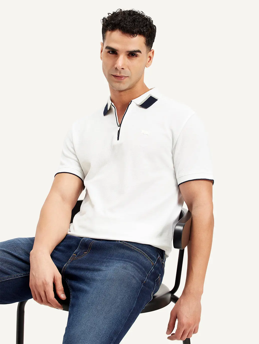 Men's Solid Slim Fit Polo T-Shirt 1