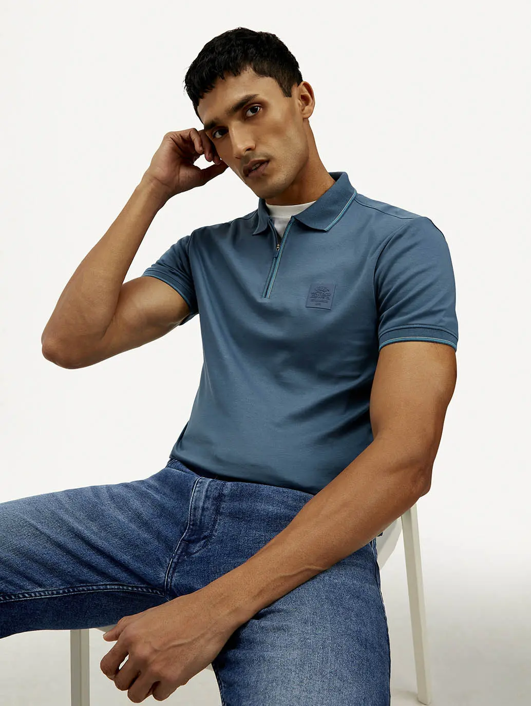 Men's Solid Slim Fit Polo T-Shirt 1