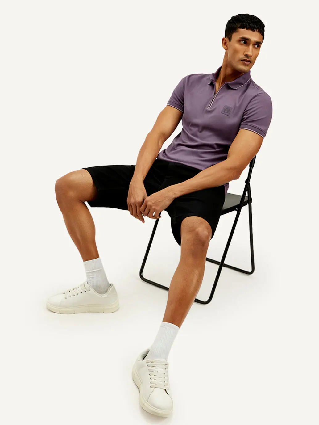 Men's Solid Slim Fit Polo T-Shirt 1