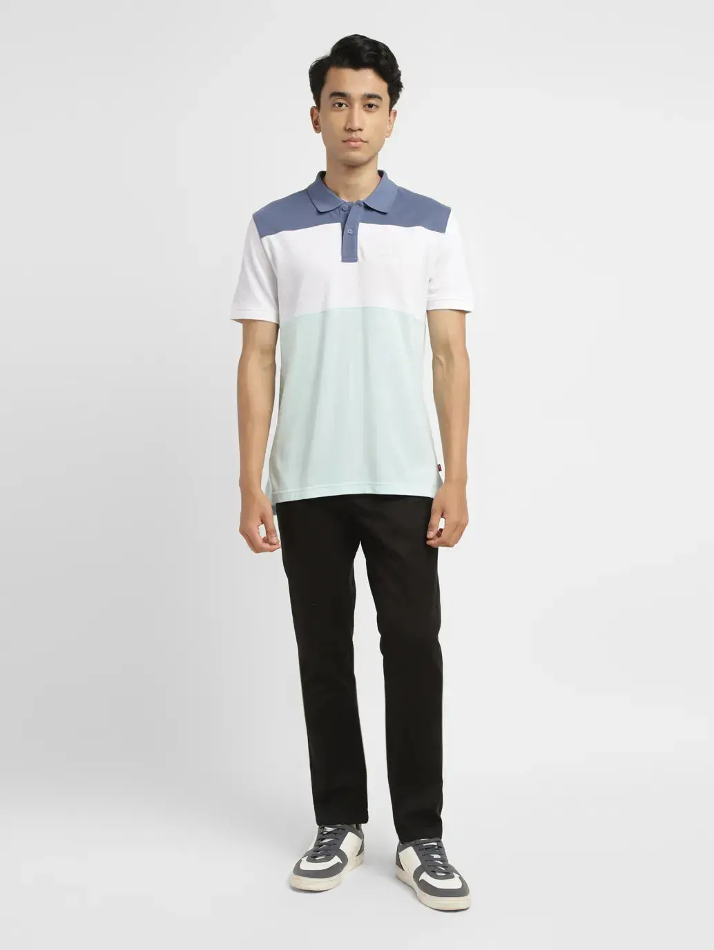Men's Colorblock Slim Fit Polo T-Shirt 1
