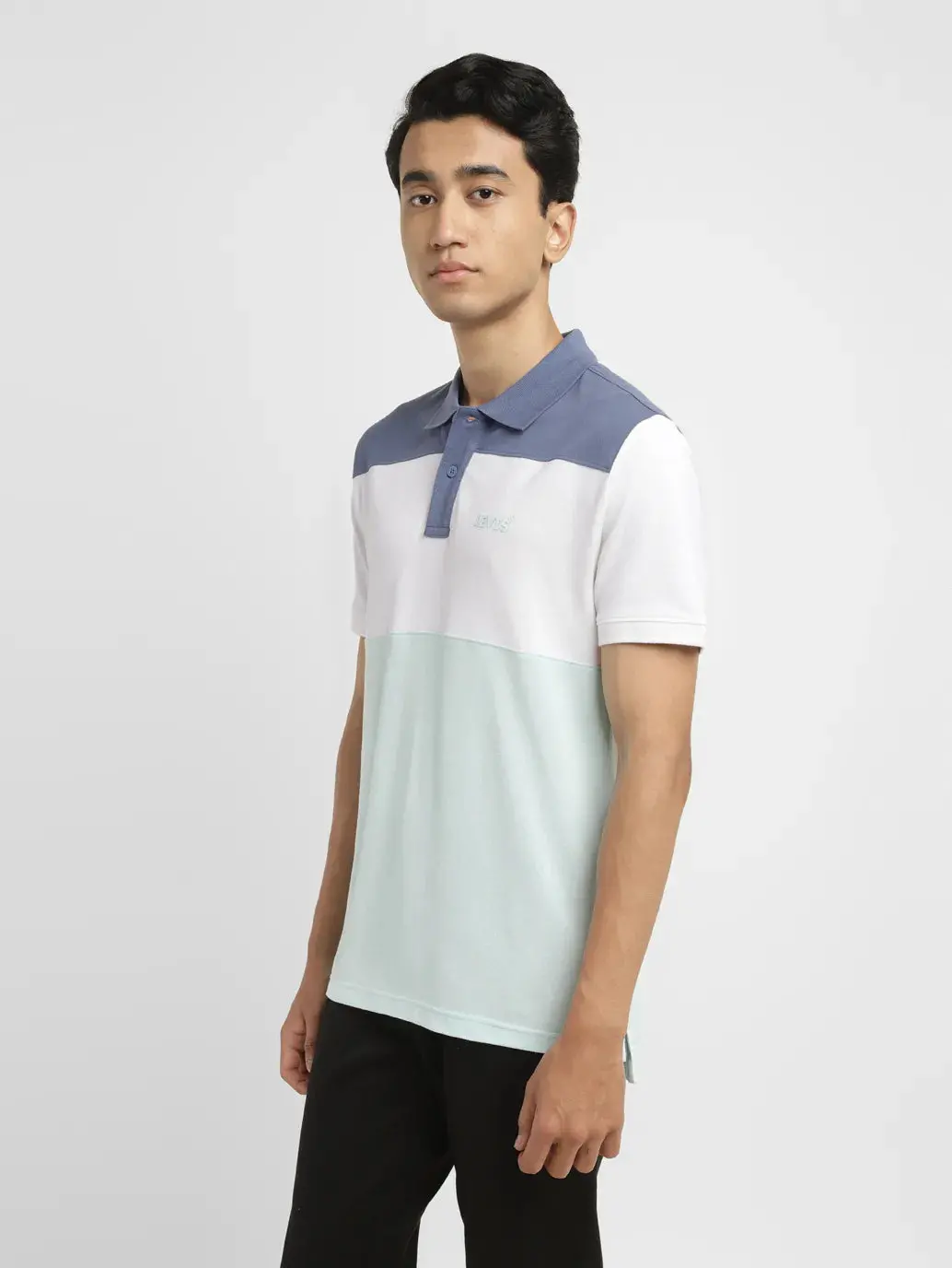 Men's Colorblock Slim Fit Polo T-Shirt 4
