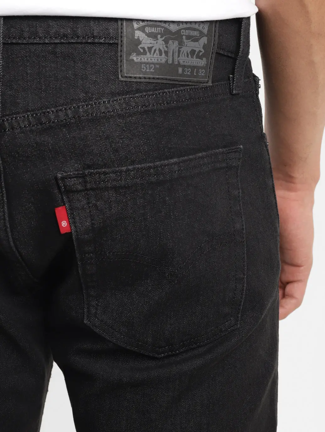 Men's 512 Black Slim Tapered Fit Mid Rise Jeans 8