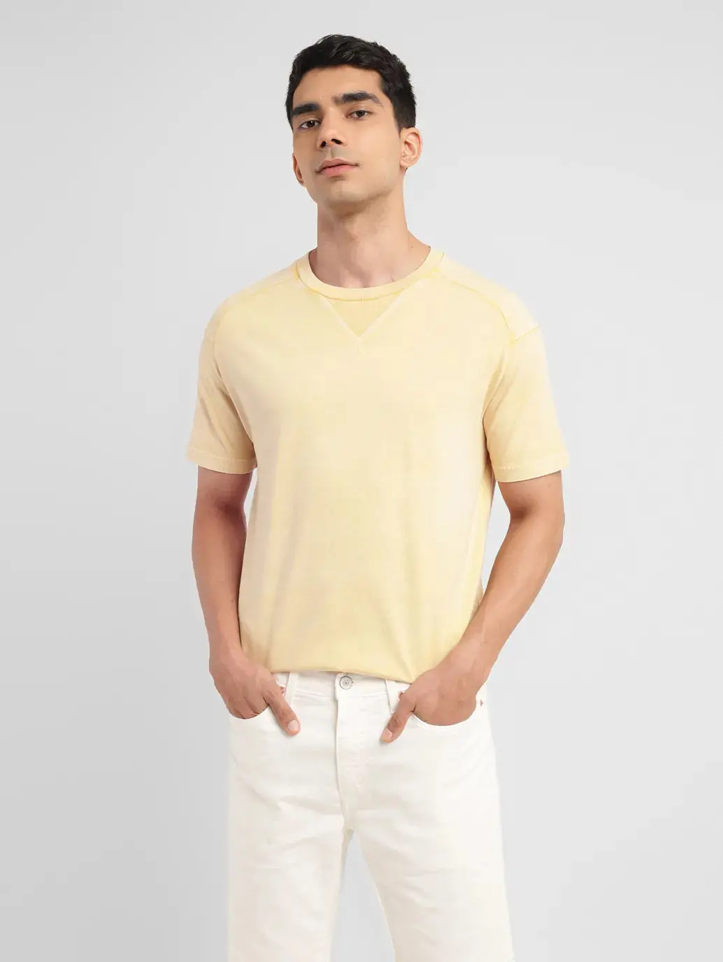 Men's Solid Crew Neck T-Shirt 1