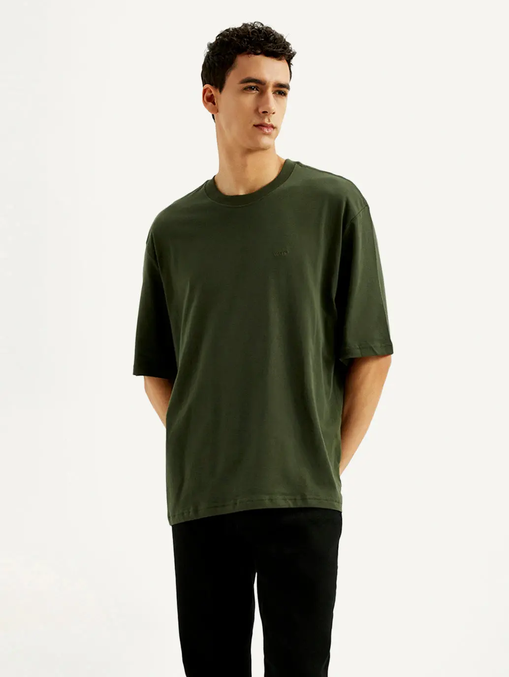 Men's Solid Loose Fit T-Shirt 1