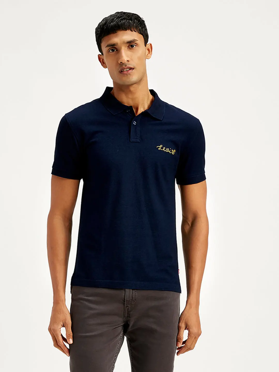 Men's Solid Slim Fit Polo T-Shirt 1