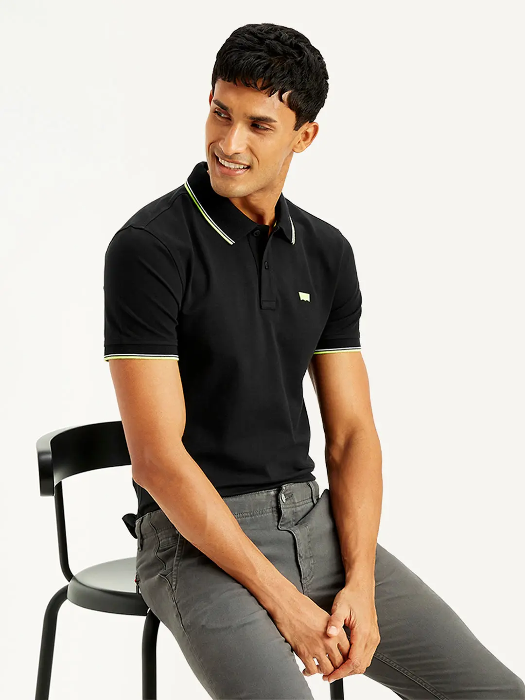 Men's Solid Slim Fit Polo T-Shirt 1