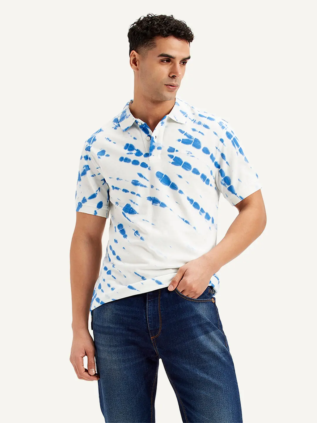 Men's Tie -Dye Slim Fit Polo T-Shirt 1