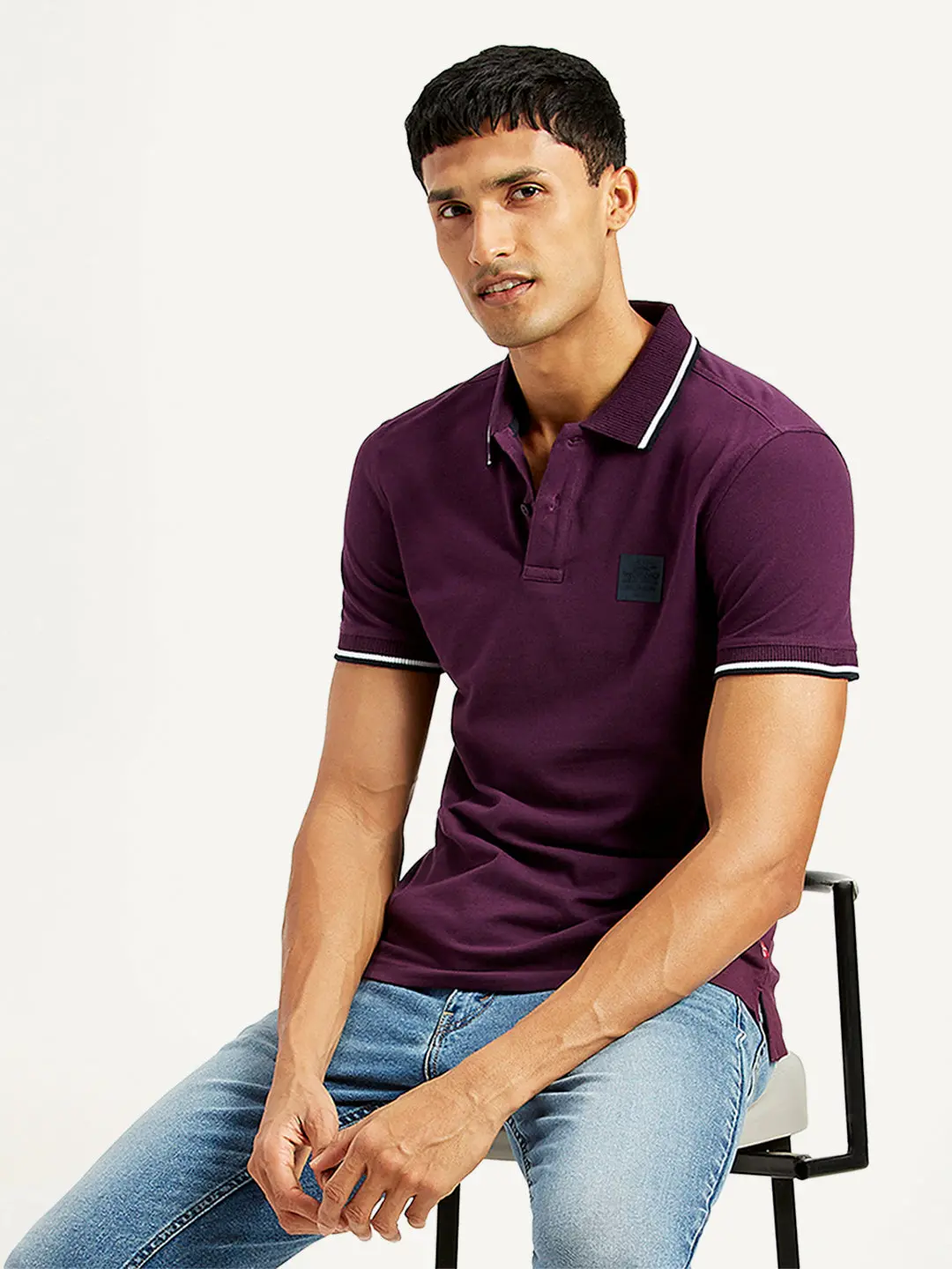 Men's Solid Slim Fit Polo T-Shirt 1