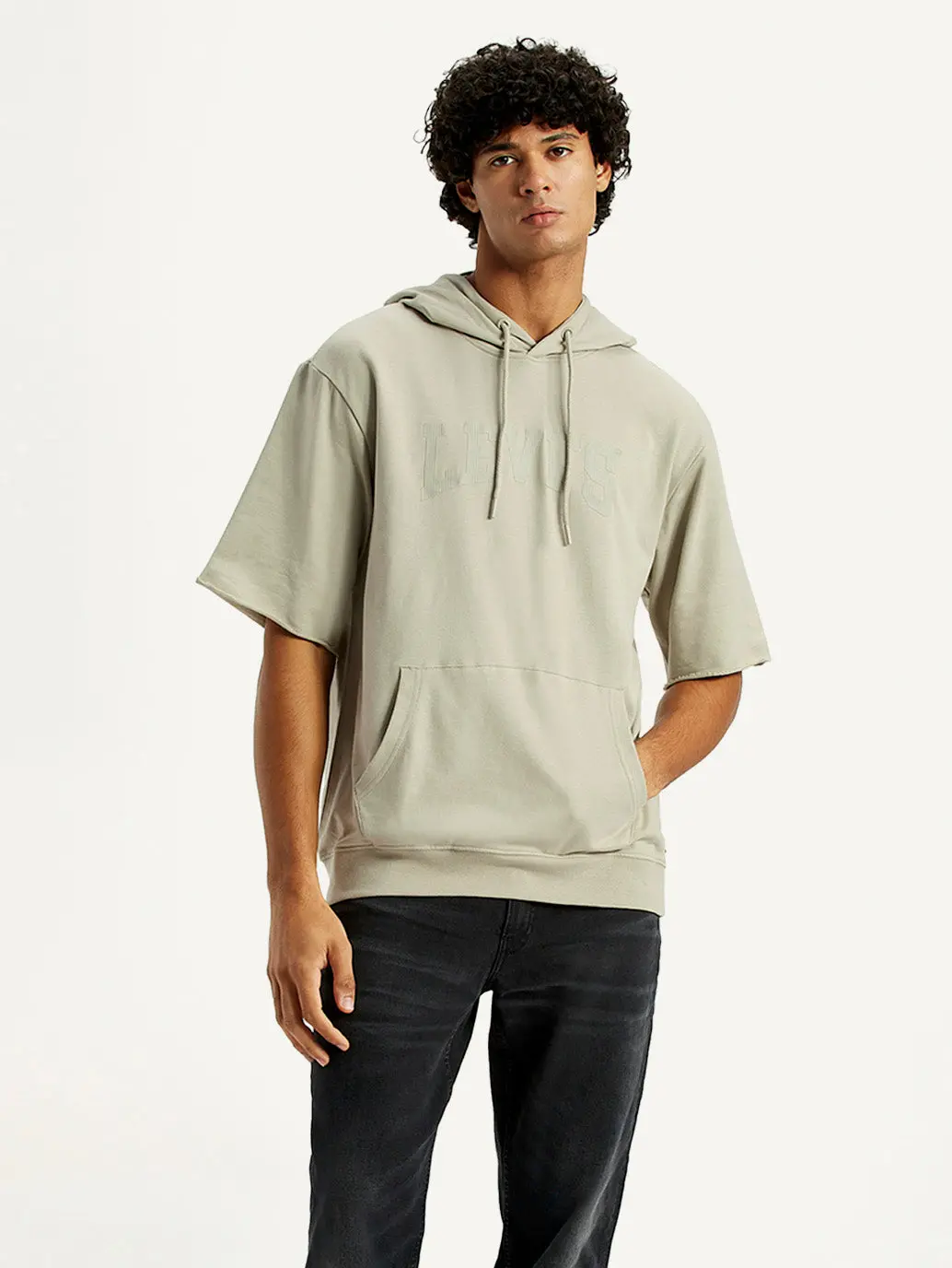 Men's Typographic Printed Hooded Sweatshirt 1