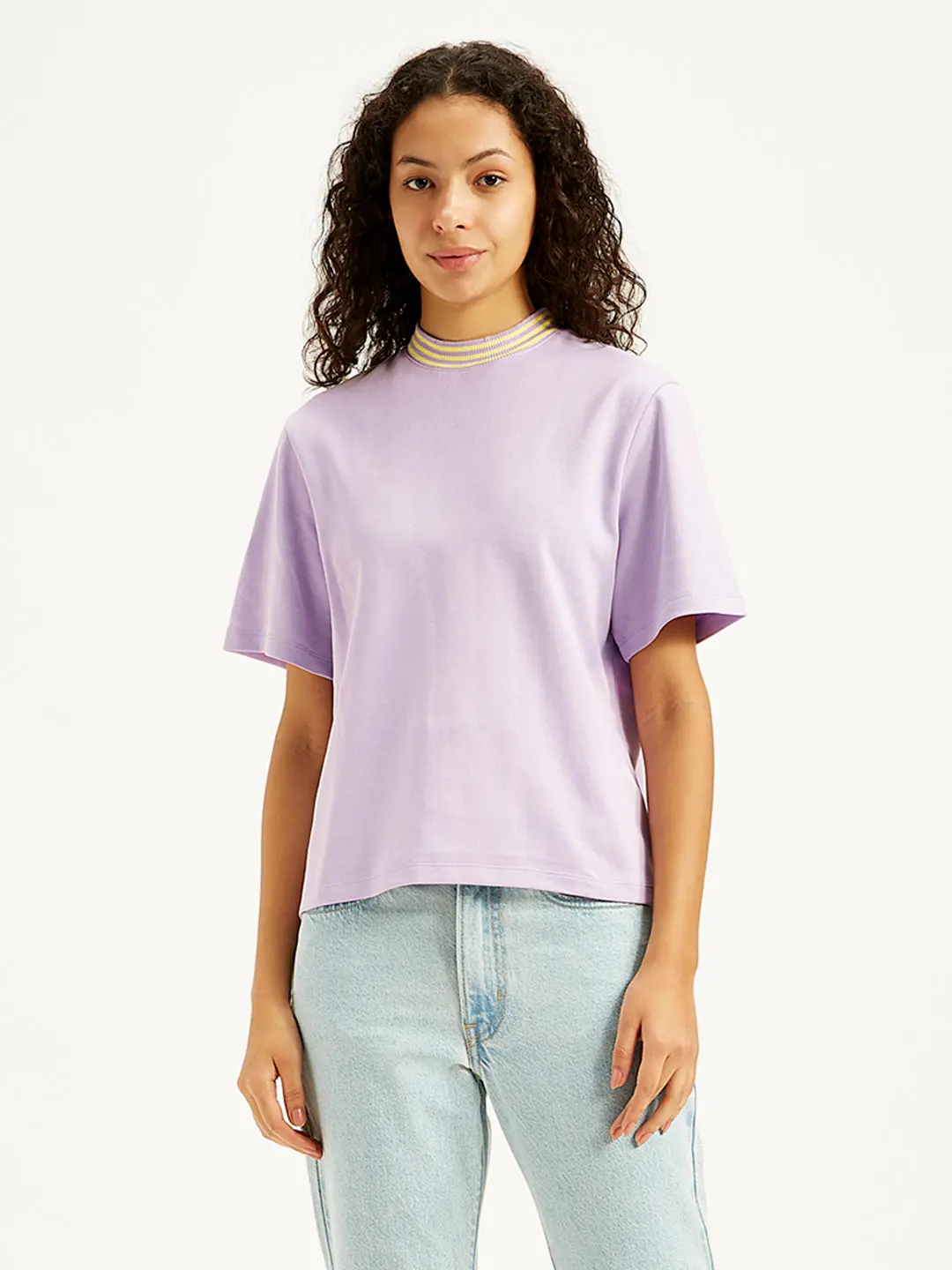 Women's Solid Relaxed Fit T-Shirt 1