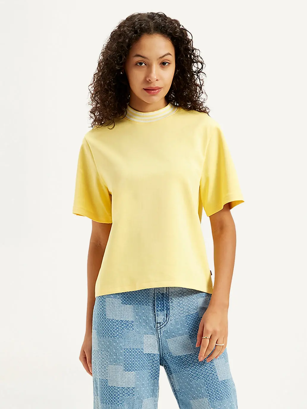 Women's Solid Relaxed Fit T-Shirt 1