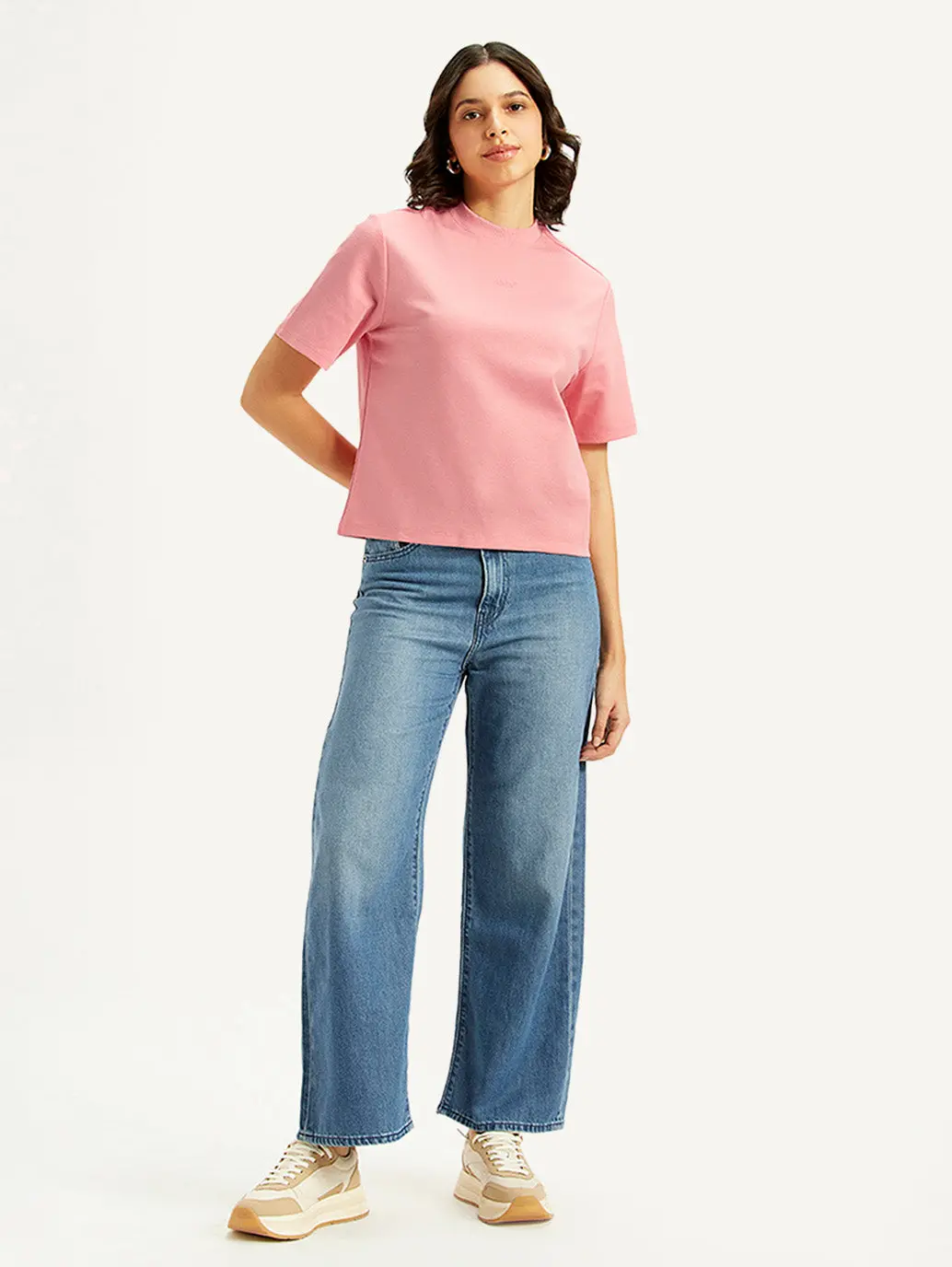 Women's Solid Relaxed Fit T-Shirt 1
