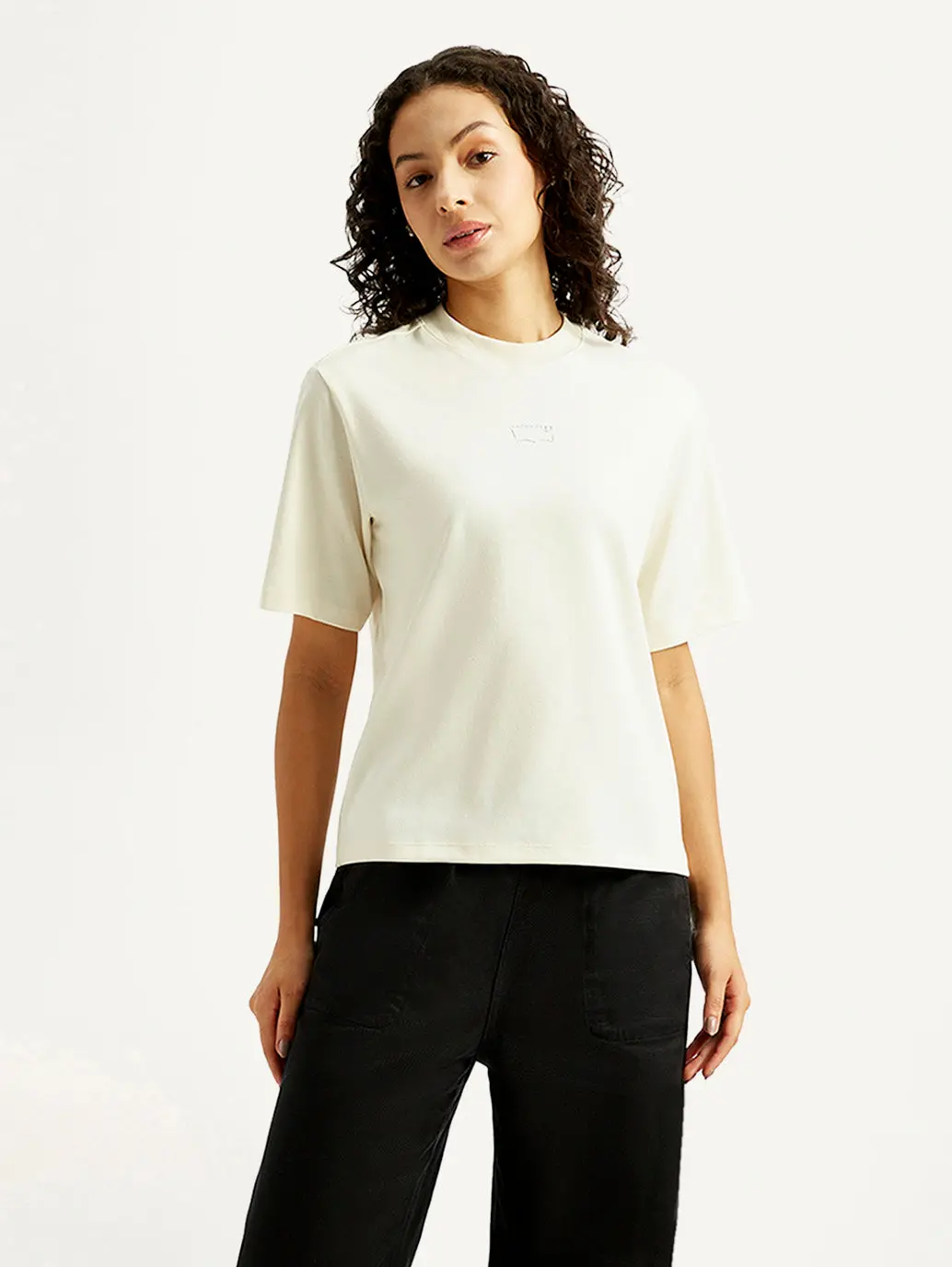 Women's Solid Crew Neck T-Shirt 1
