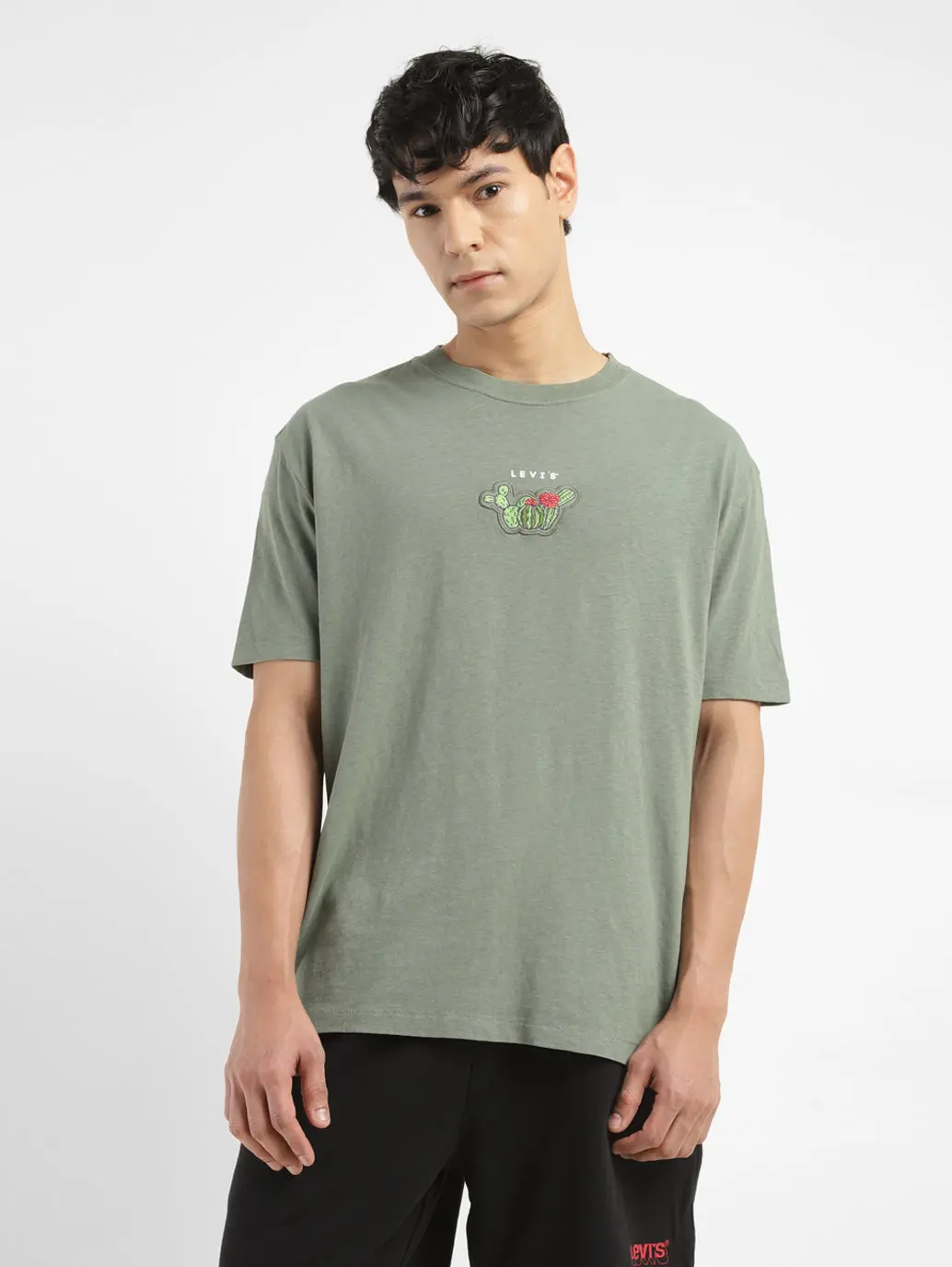 Men's Embroidered Round Neck T-Shirt 1