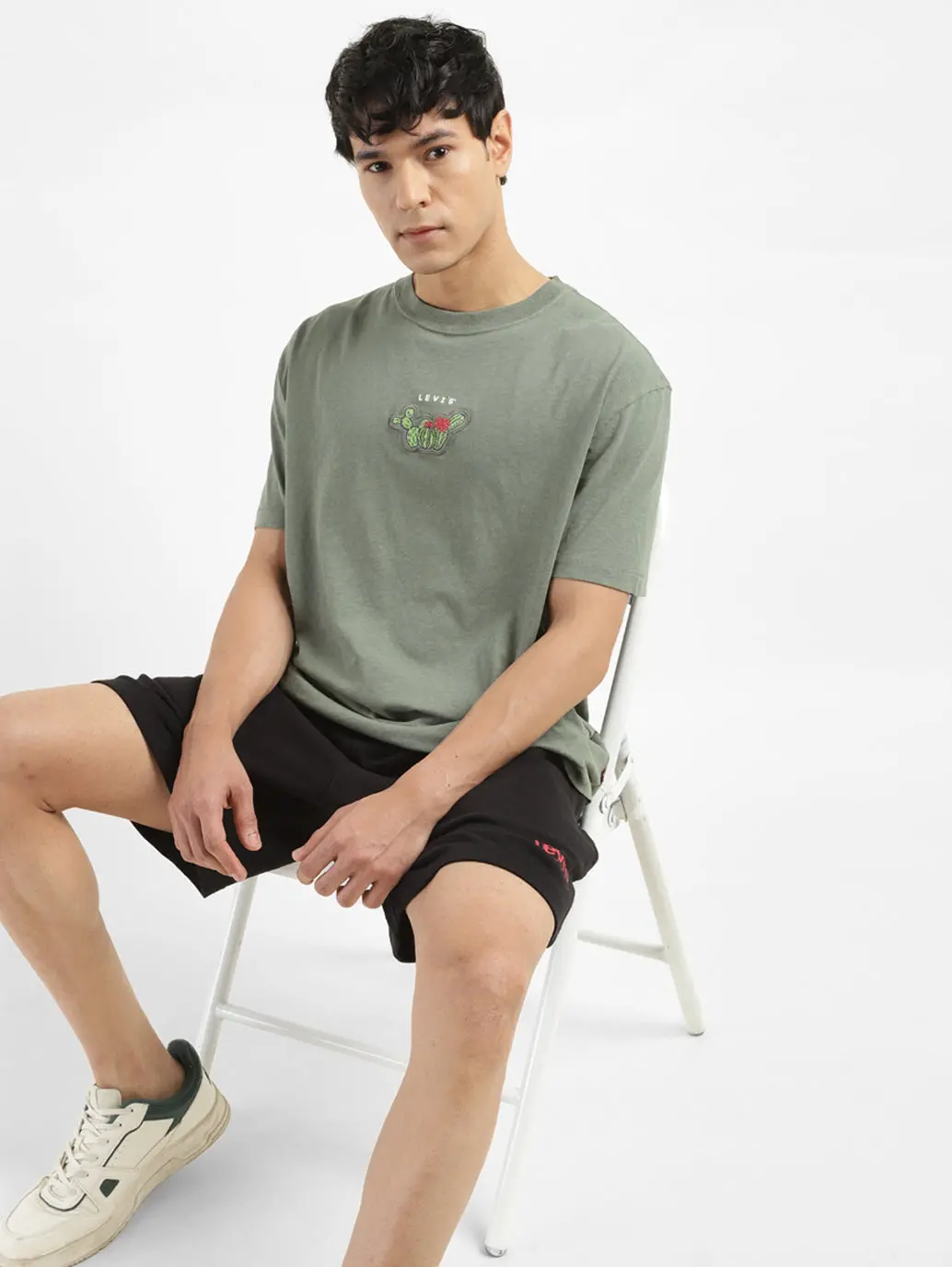 Men's Embroidered Round Neck T-Shirt 2
