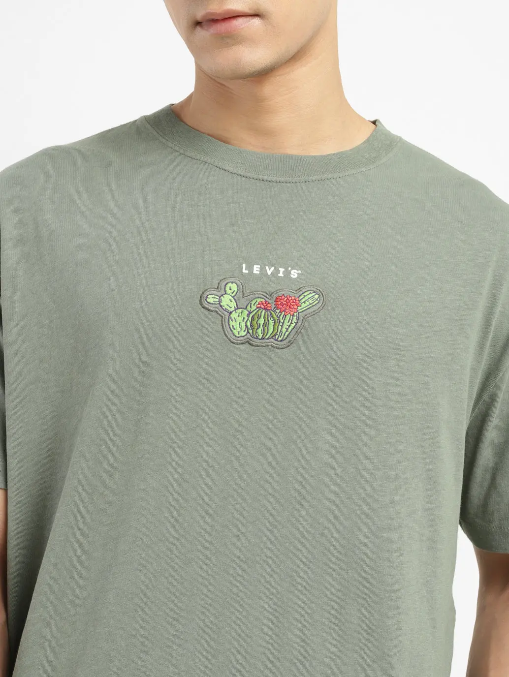 Men's Embroidered Round Neck T-Shirt 5