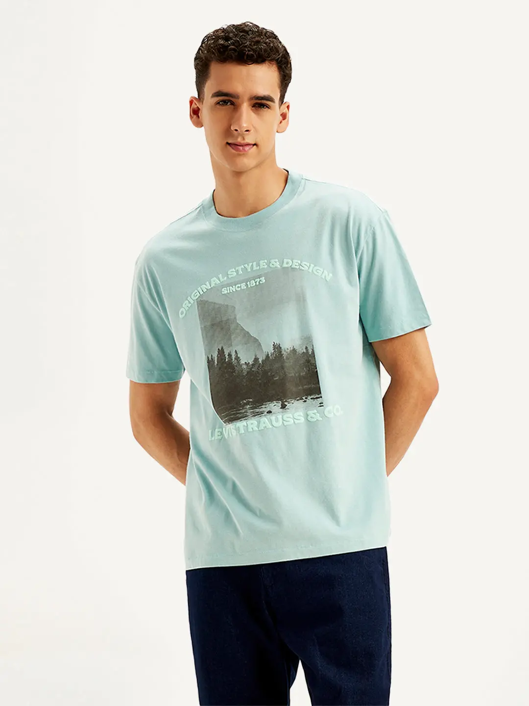 Men's Graphic Print Loose Fit T-Shirt 1