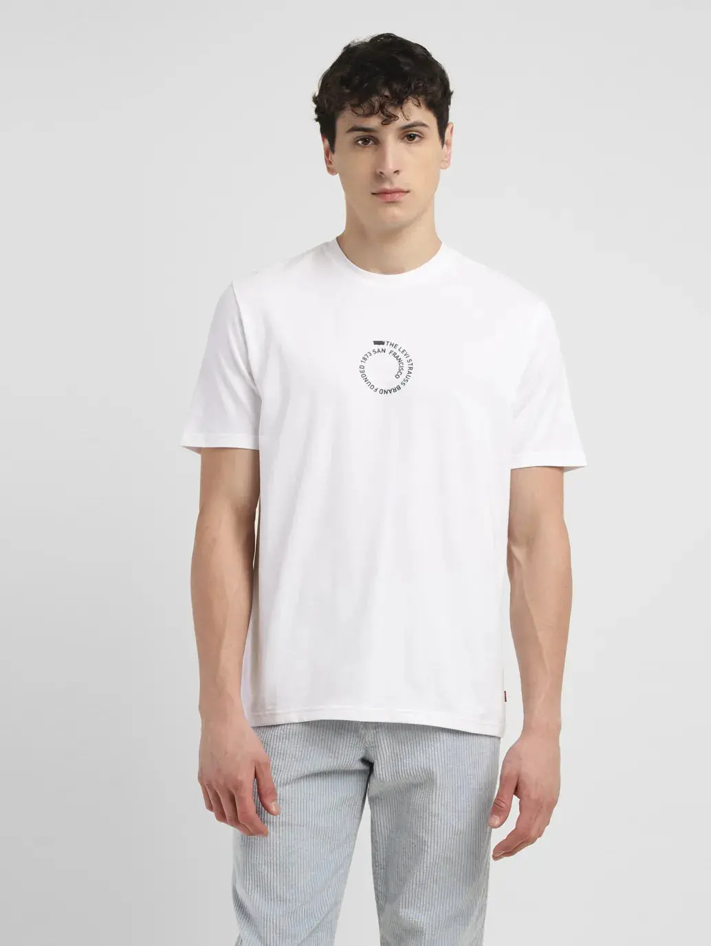 Men's Typographic Print Crew Neck T-Shirt 2