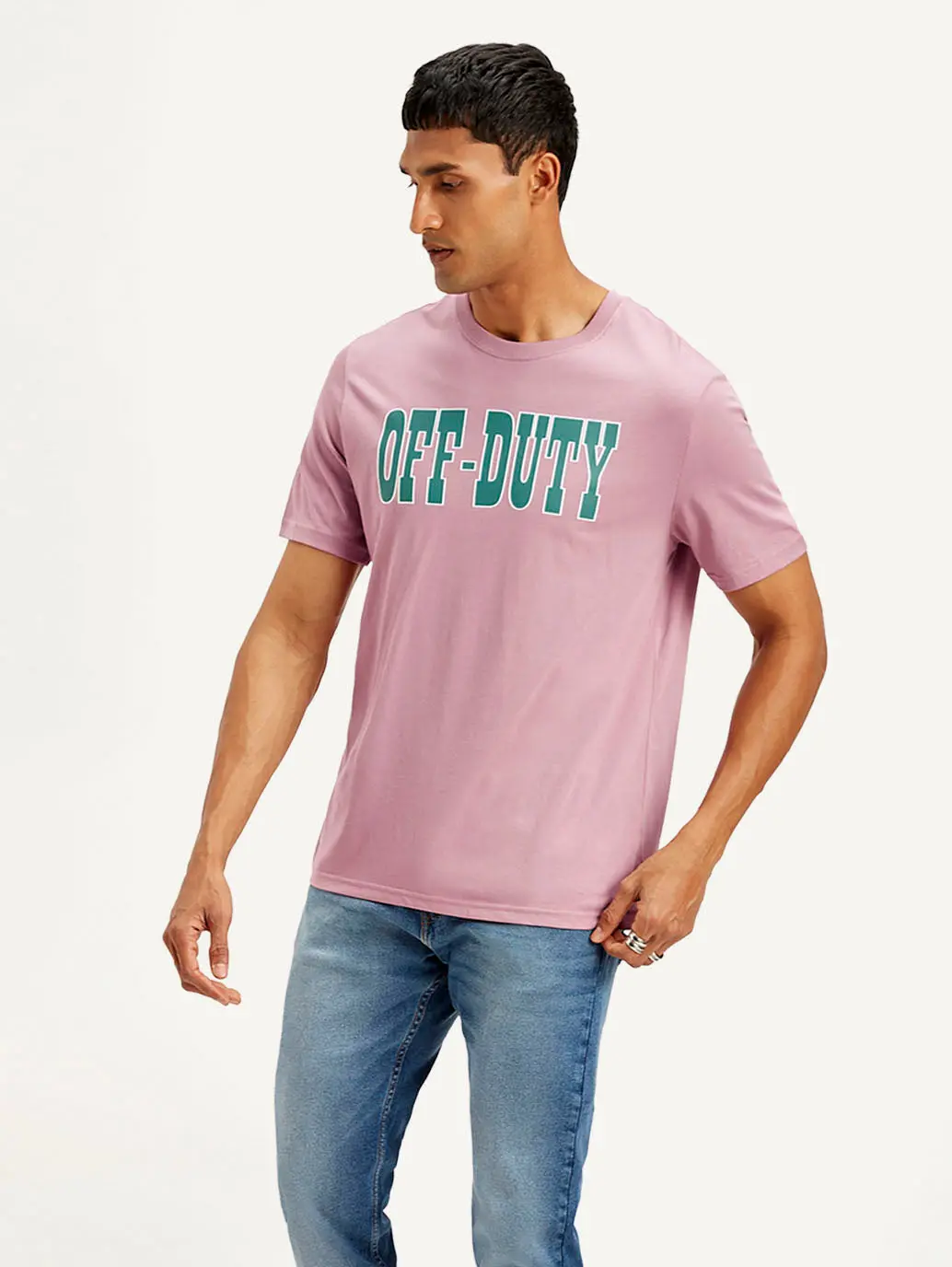 Men's Typography Crew Neck T-Shirt 1
