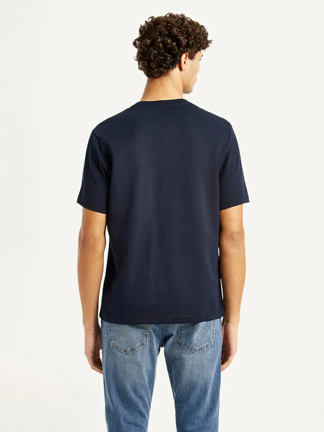Men's Brand Logo Navy Crew Neck T-Shirt 3