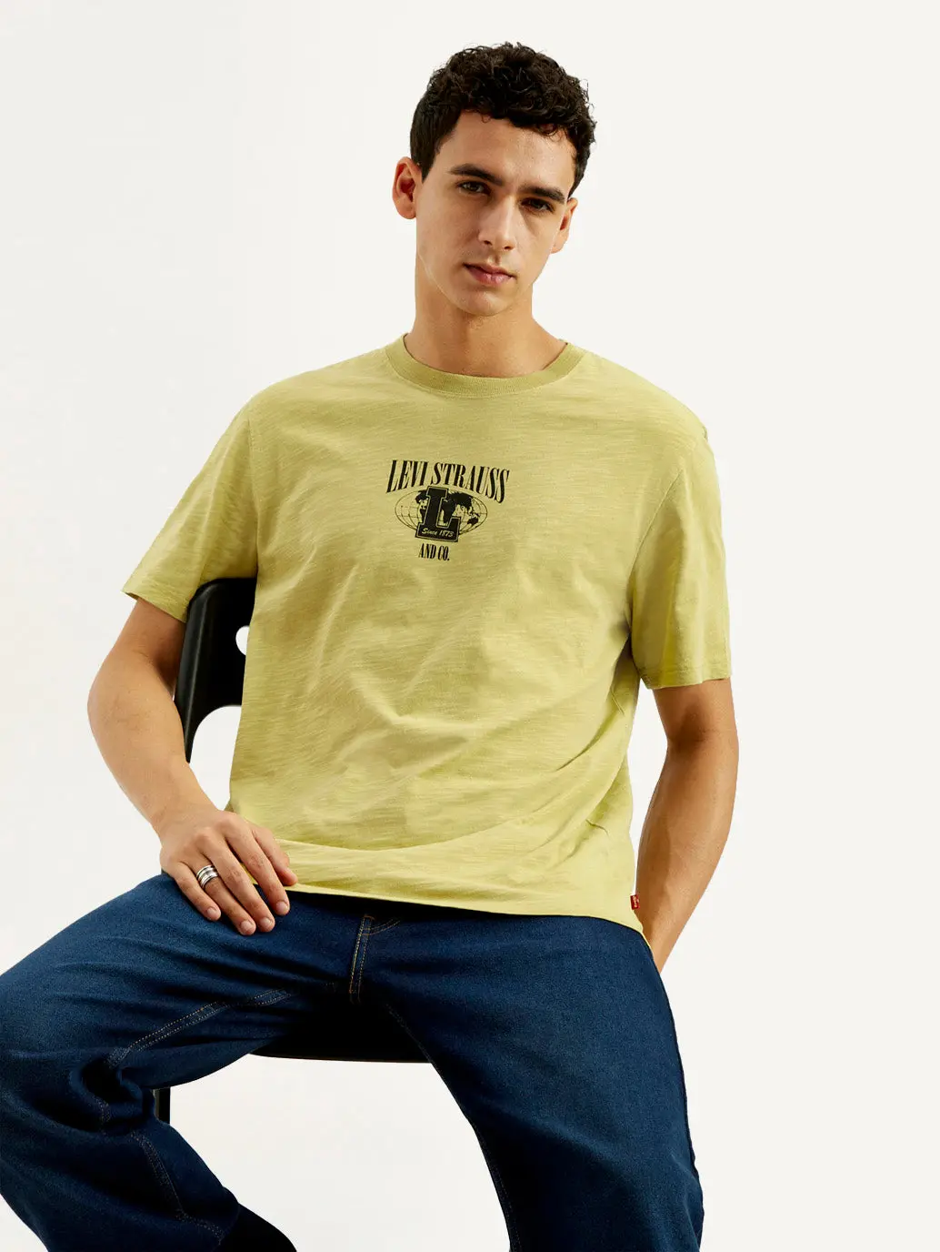 Men's Graphic Overdyed Crew Neck T-Shirt 1
