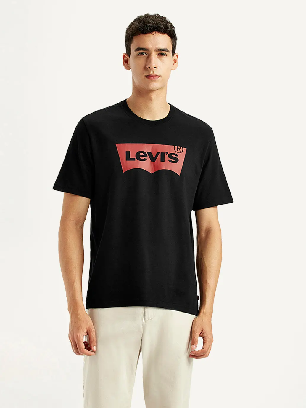 Men's Brand Logo Black Crew Neck T-Shirt 2