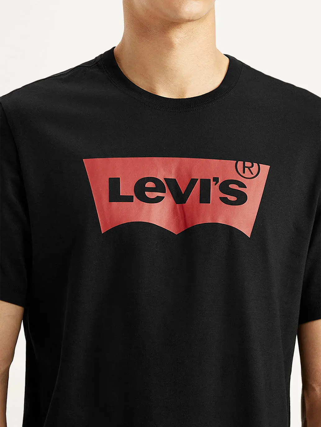 Men's Brand Logo Black Crew Neck T-Shirt 4