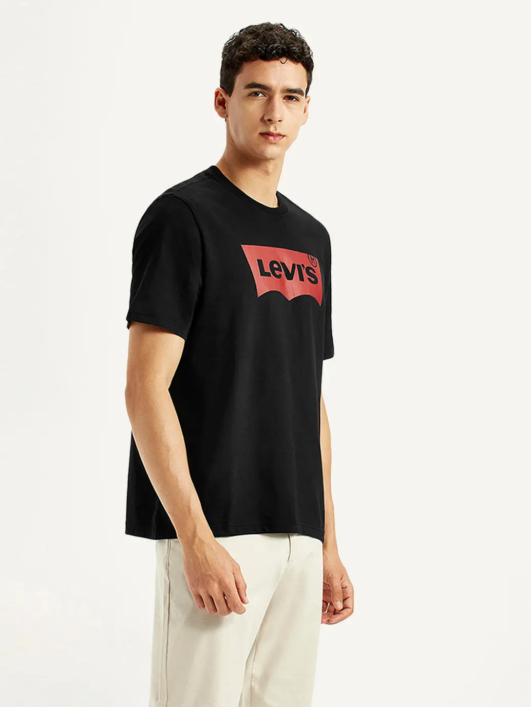 Men's Brand Logo Black Crew Neck T-Shirt 5